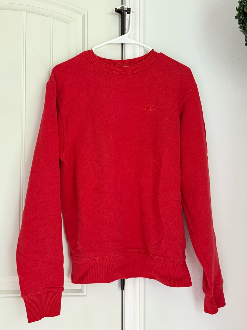 Champion Red Crewneck Pullover Sweatshirt